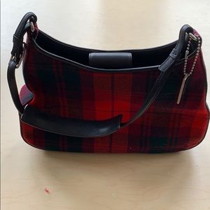 Coach tartan plaid shoulder bag
